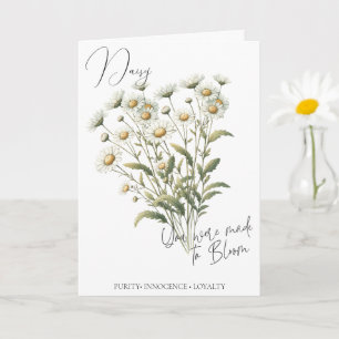Daisy April Birth Flower Birthday Card