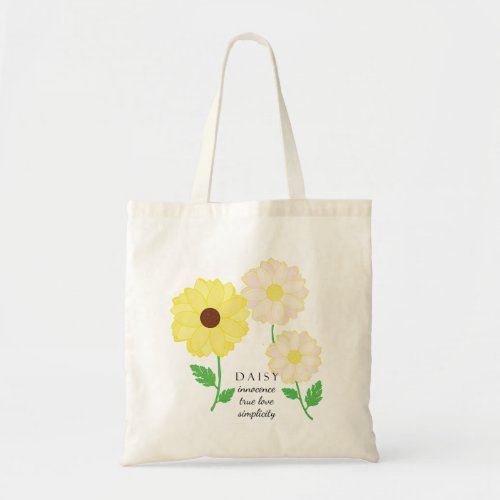 Daisy April Birth Month Flower Bag