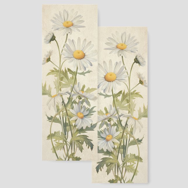 Daisy April Birth Month Flower Two-sided Bookmarks (Front & Back)