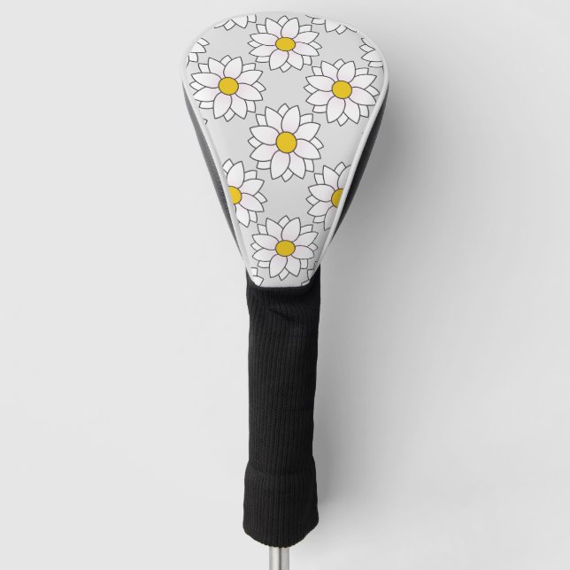 Daisy Art Golf Head Cover (Front)