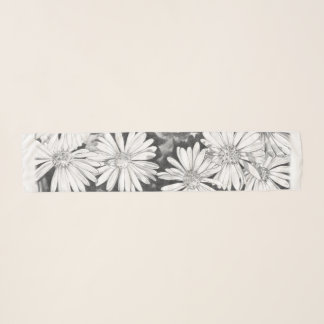 Daisy Art Scarf Custom Wildflower Art Scarf