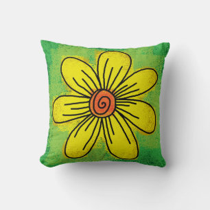 DAISY ART THROW PILLOW