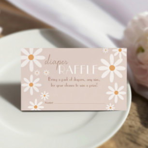 Daisy Baby in Bloom Baby Shower Raffle Ticket Enclosure Card