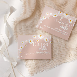 Daisy Baby in bloom Boho Girl Baby Shower diaper Enclosure Card