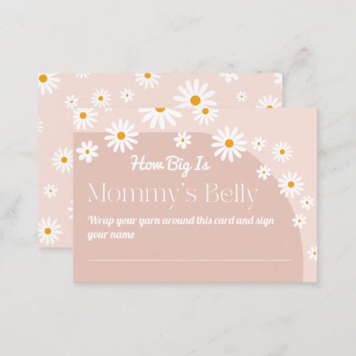 Daisy Baby in bloom Boho Girl Baby Shower game Enclosure Card