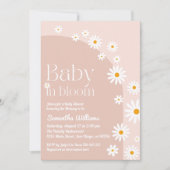 Daisy Baby in bloom Boho Girl Baby Shower Invitation (Front)