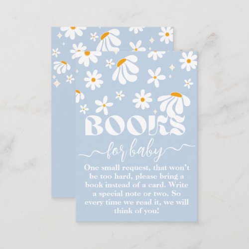 Daisy Baby in bloom Gender neutral Book request Enclosure Card