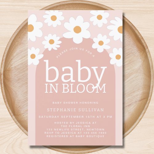 Daisy Baby in Bloom Girl Baby Shower Invitation