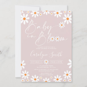 Daisy Baby in bloom Girl Baby Shower Invitation