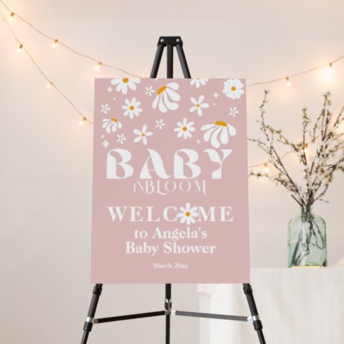 Daisy Baby in bloom Girl Welcome Shower Foam Board