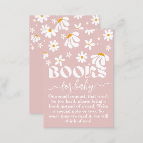 Daisy Baby in bloom pink baby girl Book request Enclosure Card