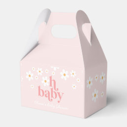 Daisy Baby in Bloom Pink Baby Shower Favor Boxes