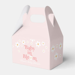 Daisy Baby in Bloom Pink Baby Shower Favor Boxes