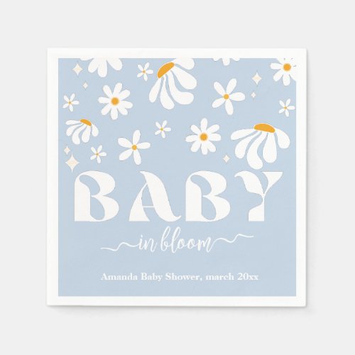 Daisy Baby in bloom Simple boy Baby Shower Napkins
