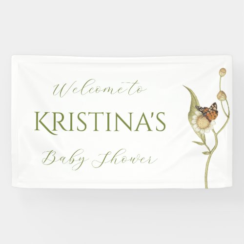 Daisy Baby in Bloom Wildflower Baby Shower Banner