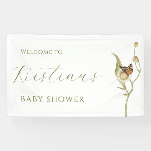 Daisy Baby in Bloom Wildflower Baby Shower Banner