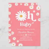 Daisy Baby Shower Bohemian Floral Chic Baby Shower Invitation