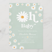 Daisy Baby Shower Bohemian Floral Chic Baby Shower Invitation