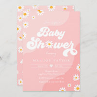 Daisy Baby Shower Boho Hippy Vibes Baby Shower Invitation