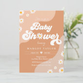 Daisy Baby Shower Boho Hippy Vibes Baby Shower Invitation (Standing Front)