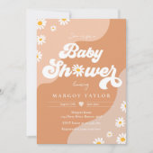 Daisy Baby Shower Boho Hippy Vibes Baby Shower Invitation (Front)