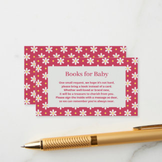 Daisy Baby Shower Book Request Enclosure Card
