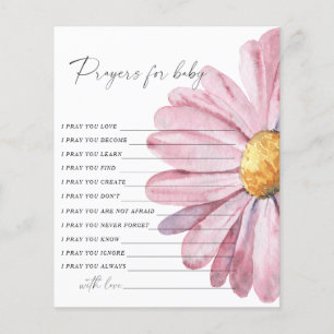 Daisy baby shower - prayers for baby game