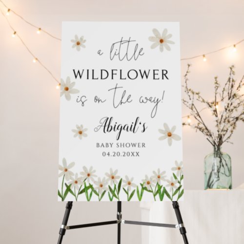 Daisy Baby Shower Welcome Sign