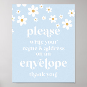 Daisy Baby Shower Write Your Name address Sign