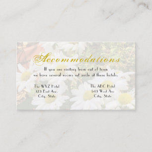 Daisy Background Elegant Yellow and Gray Wedding Enclosure Card