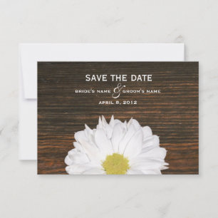 Daisy & Barnwood Wedding Save The Date