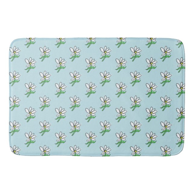 Daisy Bath Mat Rug (Front)