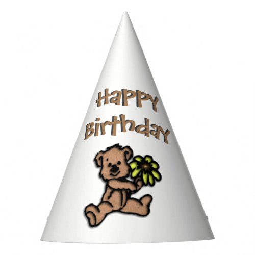 Daisy Bear Birthday Party Hat