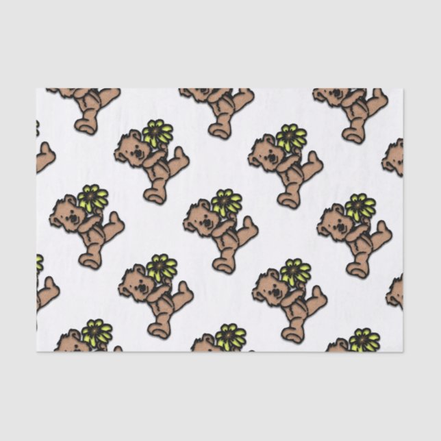 Daisy Bear Design Tissue Paper (Front)