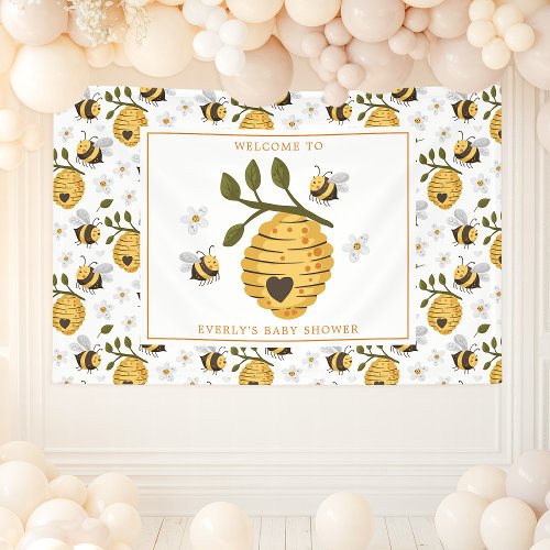 Daisy Beehive Bumblebee Bee Baby Shower Banner