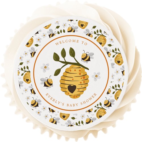 Daisy Beehive Bumblebee Bee Baby Shower Edible Frosting Rounds