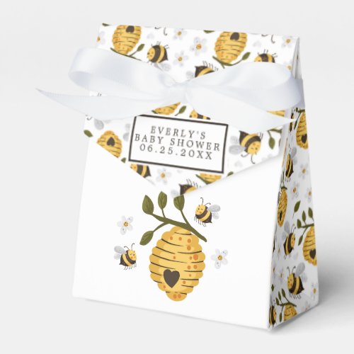 Daisy Beehive Bumblebee Bee Baby Shower Favor Boxes