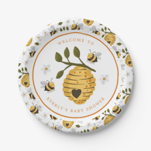 Daisy Beehive Bumblebee Bee Baby Shower Paper Plates