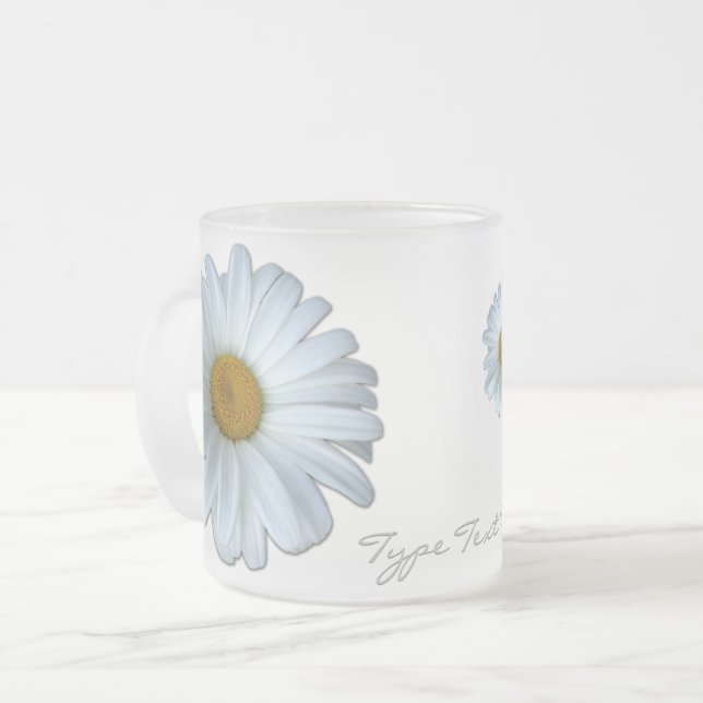 Daisy Beer Glass Personalized Daisies Mugs & Gifts (Front Left)