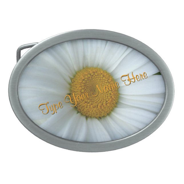 Daisy Belt Buckle Personalized Daisy Belt Buckle (Front)