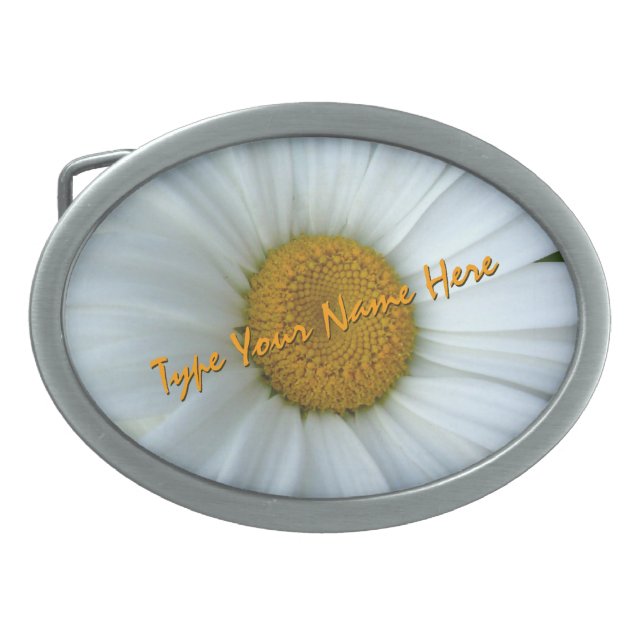 Daisy Belt Buckle Personalized Daisy Belt Buckle (Front)