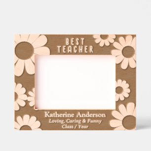 Daisy Best Teacher Etched Frames