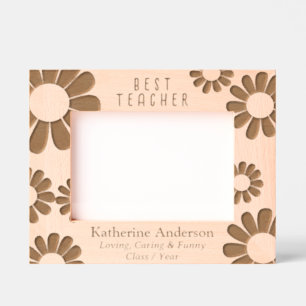 Daisy Best Teacher Etched Frames