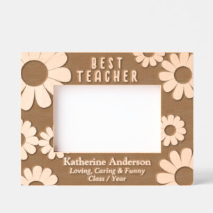 Daisy Best Teacher Etched Frames