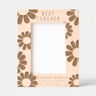 Daisy Best Teacher Etched Frames