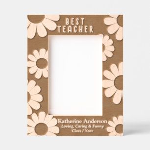 Daisy Best Teacher Etched Frames