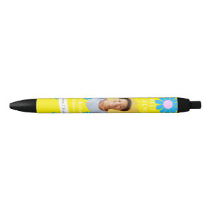 Daisy Best Teacher Photo Bright Yellow Blue Pen