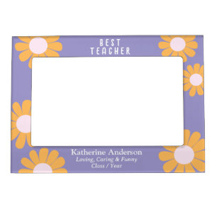 Daisy Best Teacher Purple Magnetic Frame