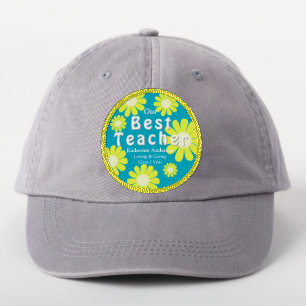 Daisy Best Teacher Teal Patch
