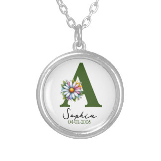 Daisy Birth Month Flower Necklace April Jewelry